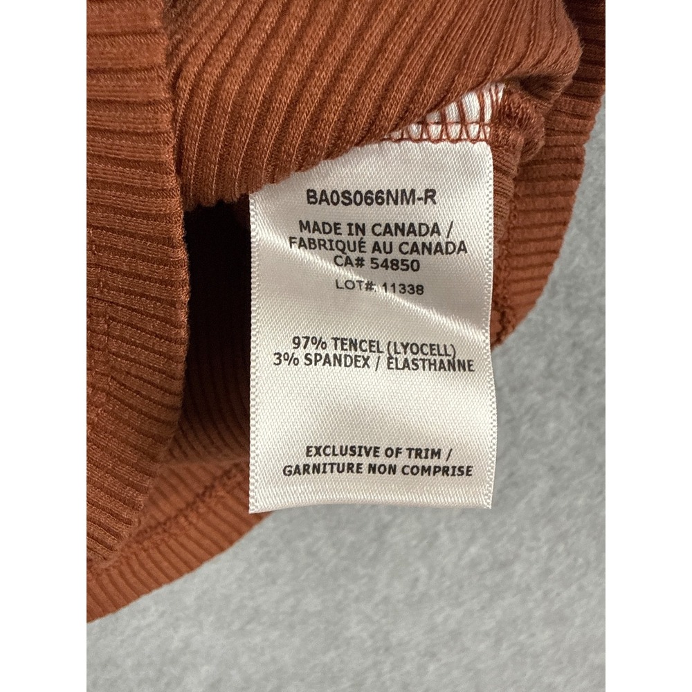 WSLY The Rivington Ribbed Stretch-tencel Lyocell Tank Brown Womens S Minimalist - Picture 5 of 7